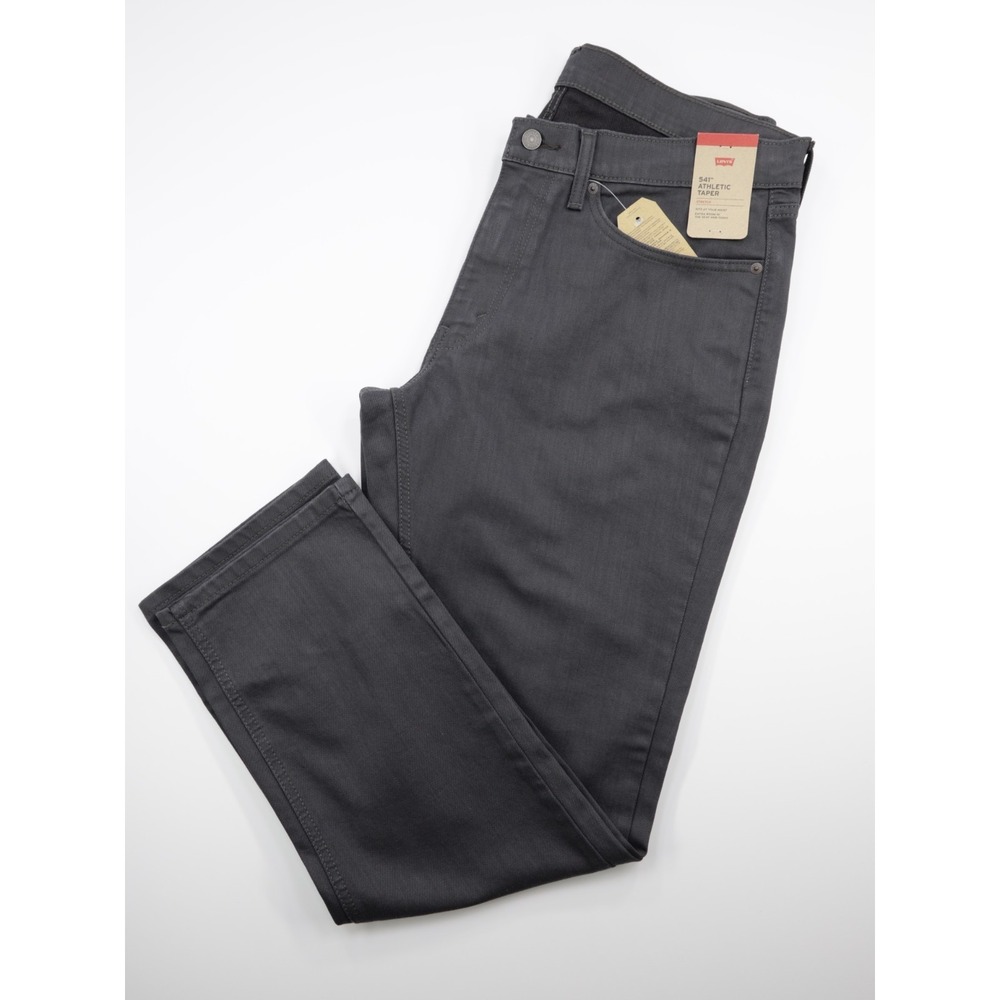 Levi's 541 Men's Athletic‎ Taper Fit Denim Stretch Jeans Dark Gray Size W35 L32